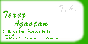 terez agoston business card